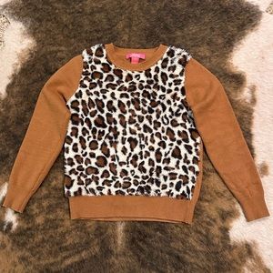 Cheetah print sweater- Size XS